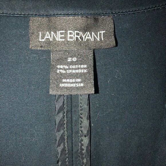 Lane Bryant Black Cotton Blazer Size 20 - Picture 3 of 4